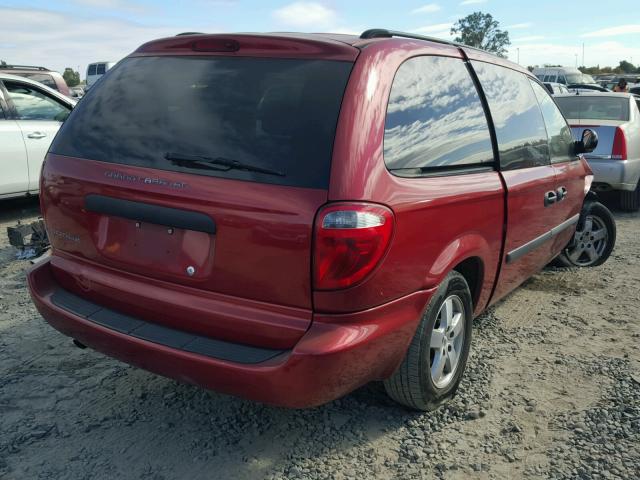 1D4GP24R47B178462 - 2007 DODGE GRAND CARA RED photo 4