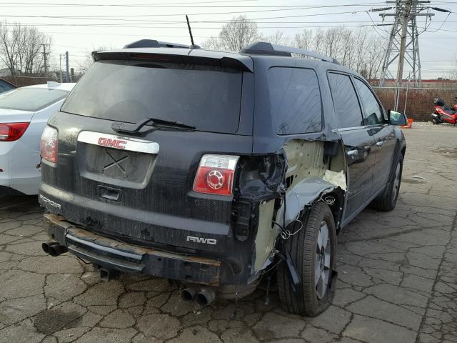 1GKKVRED0BJ383899 - 2011 GMC ACADIA SLT BLACK photo 4