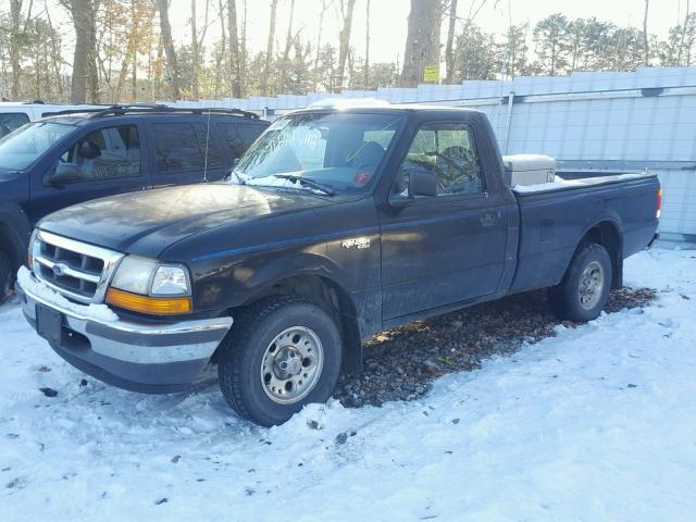 1FTYR10U0WUD04822 - 1998 FORD RANGER BLACK photo 2