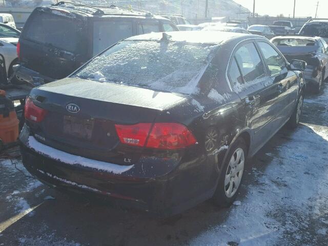 KNAGE228395313555 - 2009 KIA OPTIMA LX BLACK photo 4