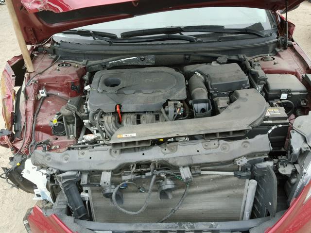 5NPE24AF2FH152304 - 2015 HYUNDAI SONATA SE RED photo 7