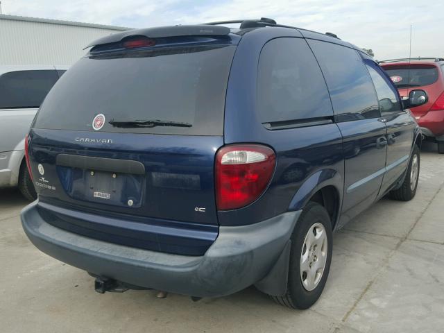 1B4GP15B32B563333 - 2002 DODGE CARAVAN EC BLUE photo 4