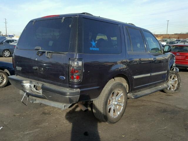 1FMPU16L41LB09034 - 2001 FORD EXPEDITION BLUE photo 4