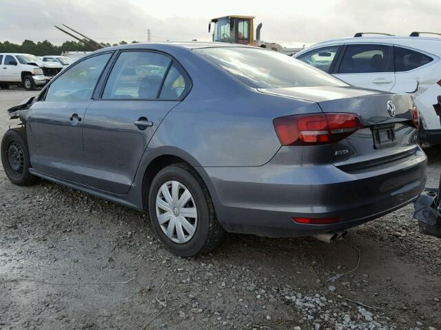 3VW267AJ3GM250702 - 2016 VOLKSWAGEN JETTA S GRAY photo 3