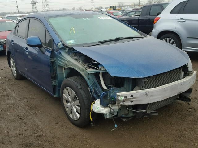 19XFB2F59CE039006 - 2012 HONDA CIVIC LX BLUE photo 1