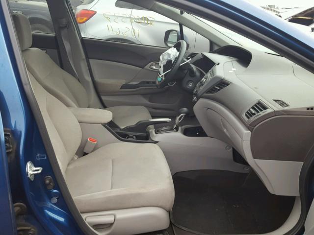 19XFB2F59CE039006 - 2012 HONDA CIVIC LX BLUE photo 5