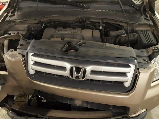 2HKYF18636H534346 - 2006 HONDA PILOT EX GOLD photo 7