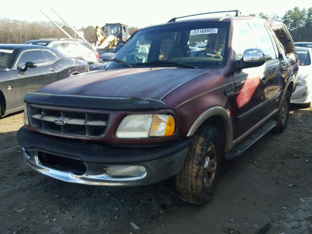 1FMEU17L9VLA85468 - 1997 FORD EXPEDITION BURGUNDY photo 2