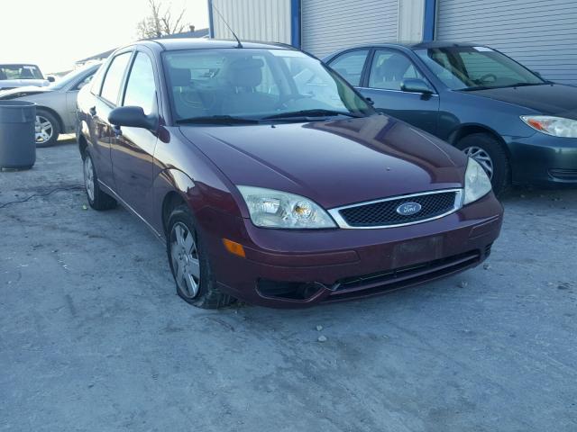 1FAFP34N77W181494 - 2007 FORD FOCUS ZX4 MAROON photo 1