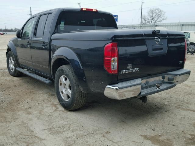 1N6AD07U76C439170 - 2006 NISSAN FRONTIER C BLACK photo 3