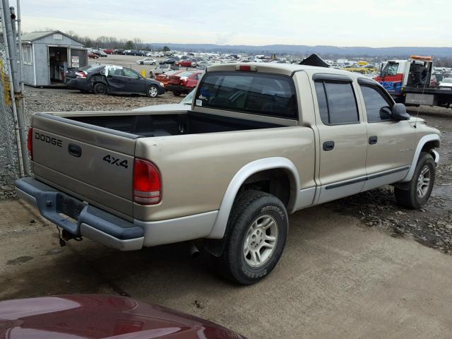 1B7HG48N72S659366 - 2002 DODGE DAKOTA QUA TAN photo 4