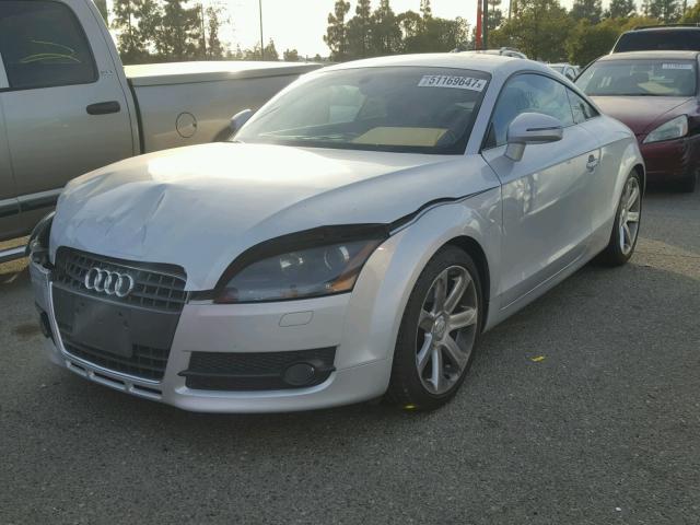 TRUAF38J781006603 - 2008 AUDI TT 2.0T SILVER photo 2