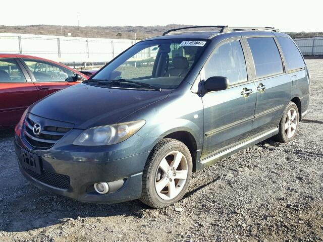 JM3LW28J740509276 - 2004 MAZDA MPV WAGON GREEN photo 2