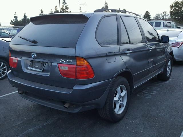 5UXFA53572LV72162 - 2002 BMW X5 3.0I BLUE photo 4