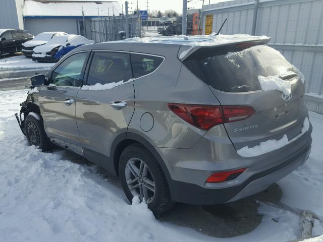 5NMZT3LB6JH057222 - 2018 HYUNDAI SANTA FE S GRAY photo 3