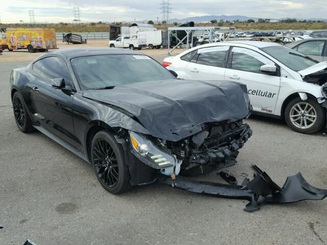 1FA6P8TH2H5217754 - 2017 FORD MUSTANG BLACK photo 1