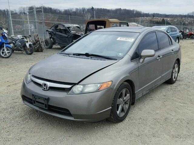 2HGFA16828H318284 - 2008 HONDA CIVIC EX GRAY photo 2