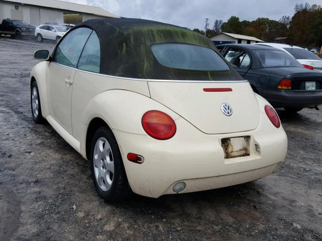 3VWCK21Y53M309825 - 2003 VOLKSWAGEN NEW BEETLE CREAM photo 3