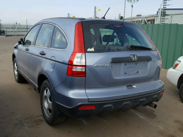 JHLRE38348C046355 - 2008 HONDA CR-V LX BLUE photo 3