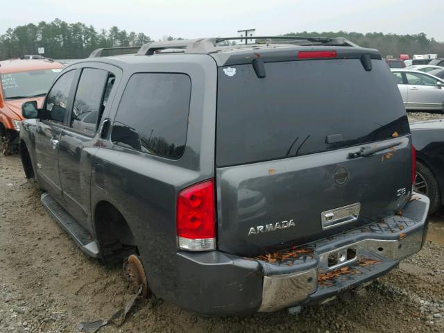 5N1AA08B95N724394 - 2005 NISSAN ARMADA SE GRAY photo 3