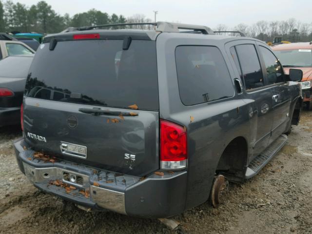 5N1AA08B95N724394 - 2005 NISSAN ARMADA SE GRAY photo 4