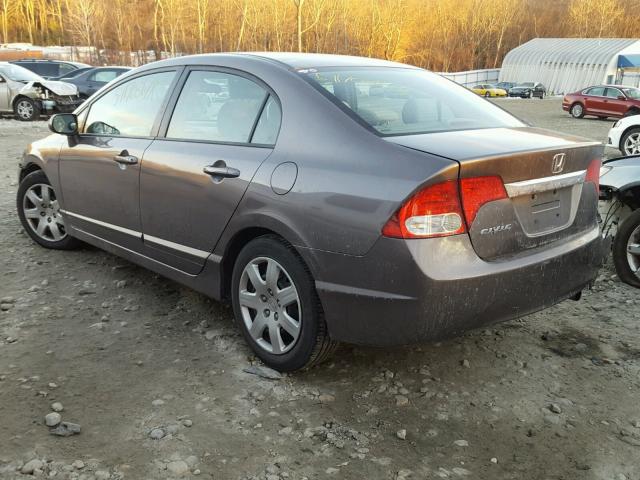 1HGFA16539L025195 - 2009 HONDA CIVIC LX GRAY photo 3