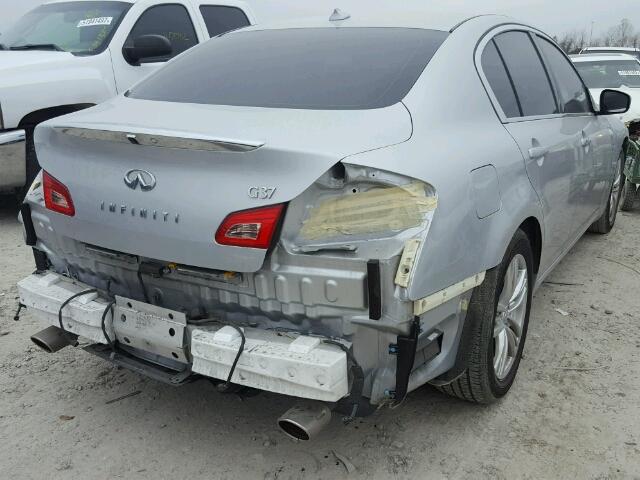 JN1CV6AP3CM628762 - 2012 INFINITI G37 BASE SILVER photo 4