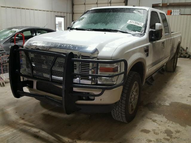 1FTSW21R98ED00991 - 2008 FORD F250 SUPER WHITE photo 2