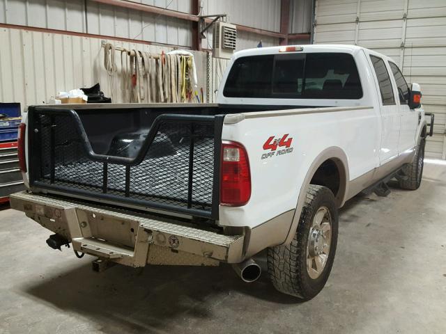 1FTSW21R98ED00991 - 2008 FORD F250 SUPER WHITE photo 4