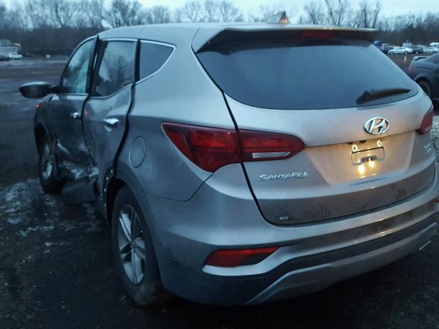 5XYZTDLB8HG437897 - 2017 HYUNDAI SANTA FE S SILVER photo 3