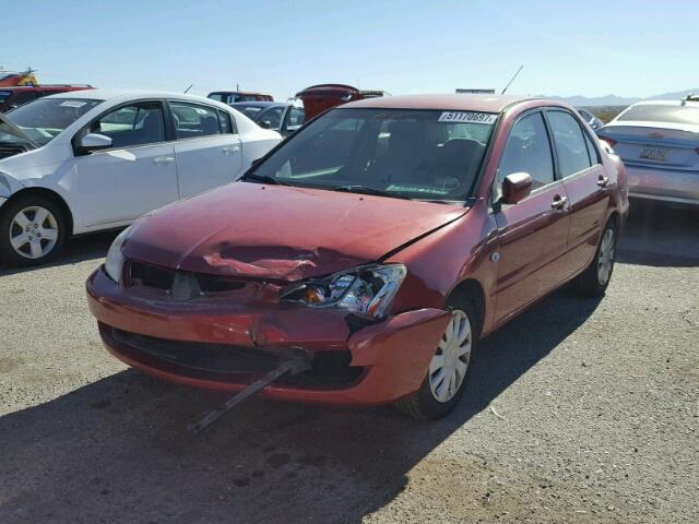 JA3AJ26E76U011447 - 2006 MITSUBISHI LANCER ES RED photo 2