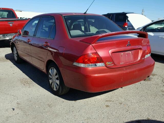 JA3AJ26E76U011447 - 2006 MITSUBISHI LANCER ES RED photo 3