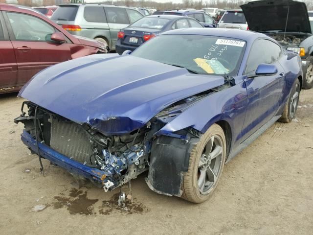 1FA6P8AMXF5329375 - 2015 FORD MUSTANG BLUE photo 2