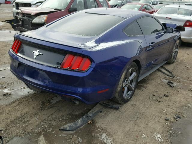 1FA6P8AMXF5329375 - 2015 FORD MUSTANG BLUE photo 4