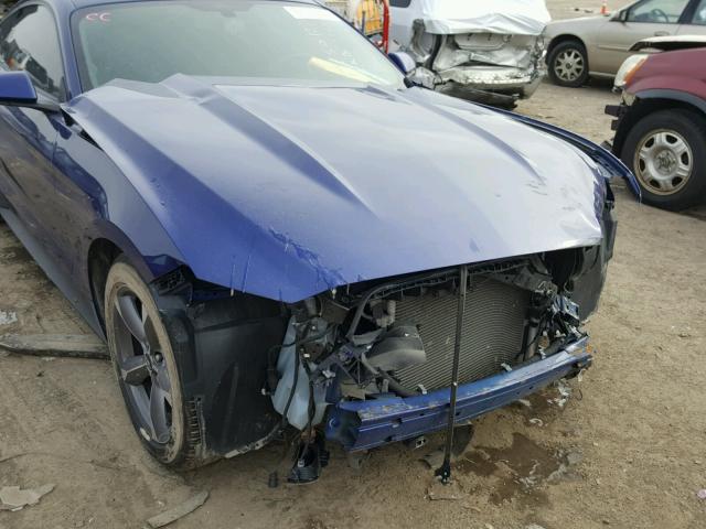 1FA6P8AMXF5329375 - 2015 FORD MUSTANG BLUE photo 9