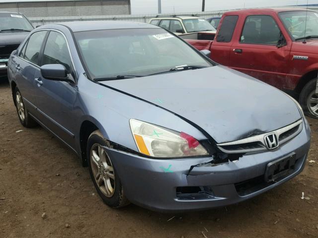 1HGCM56377A087661 - 2007 HONDA ACCORD SE BLUE photo 1