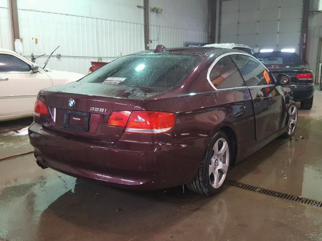 WBAWV5C58AP081514 - 2010 BMW 328 XI SUL MAROON photo 4