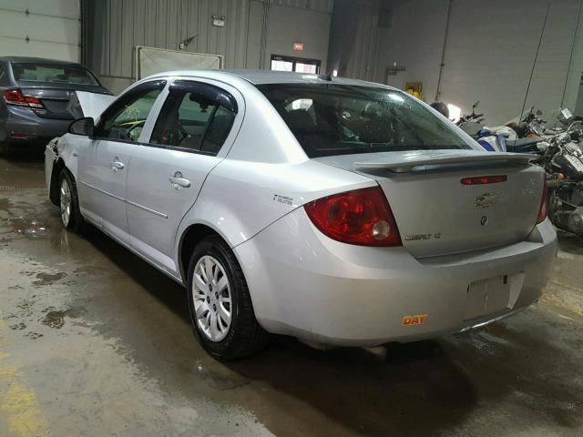 1G1AT58H097204281 - 2009 CHEVROLET COBALT LT SILVER photo 3