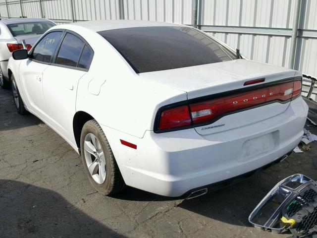 2C3CDXBG3EH315287 - 2014 DODGE CHARGER SE WHITE photo 3