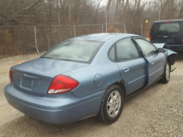 1FAFP53U45A279073 - 2005 FORD TAURUS SE BLUE photo 4