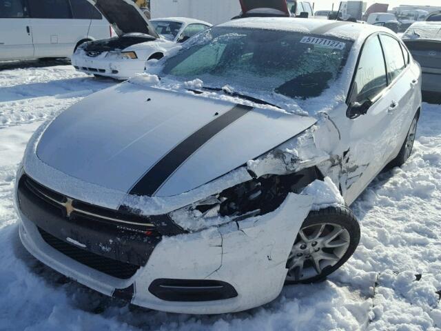 1C3CDFBA3DD195377 - 2013 DODGE DART SXT WHITE photo 2