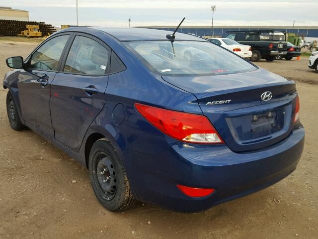 KMHCT4AE6HU278701 - 2017 HYUNDAI ACCENT SE BLUE photo 3