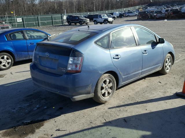 JTDKB22U053024822 - 2005 TOYOTA PRIUS BLUE photo 4