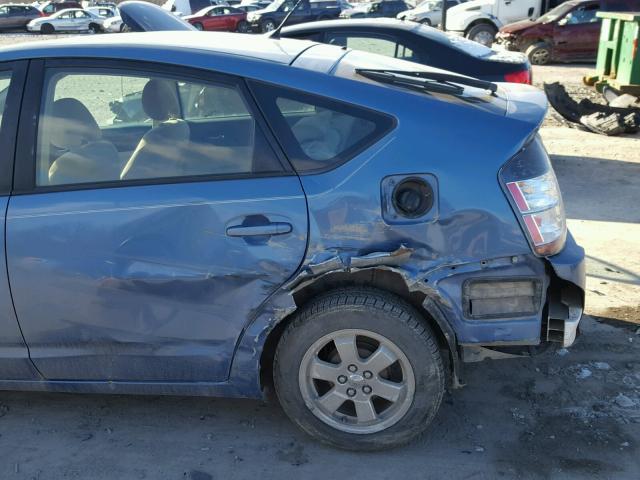 JTDKB22U053024822 - 2005 TOYOTA PRIUS BLUE photo 9