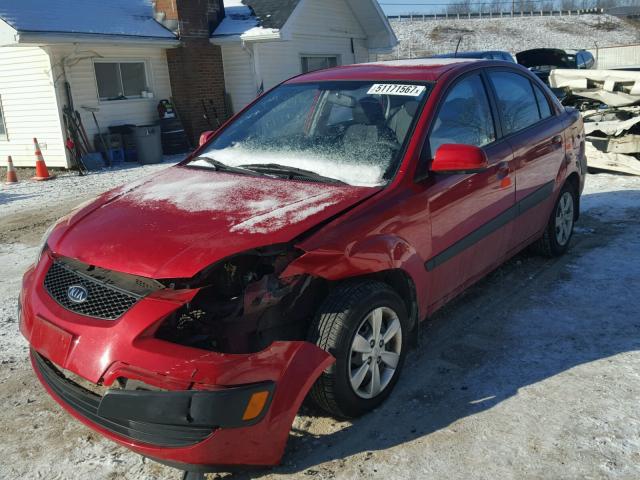 KNADE223496524152 - 2009 KIA RIO BASE RED photo 2