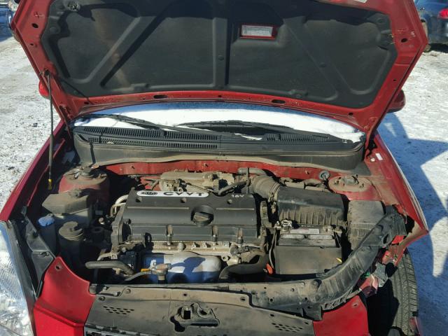 KNADE223496524152 - 2009 KIA RIO BASE RED photo 7