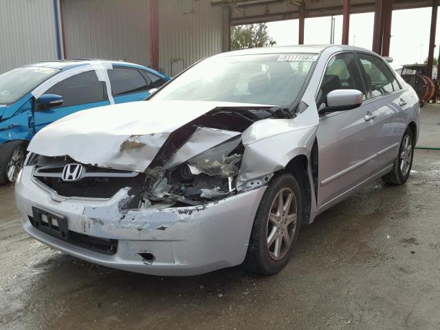 1HGCM66514A091448 - 2004 HONDA ACCORD EX SILVER photo 2