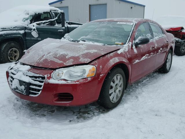 1C3EL46XX4N412206 - 2004 CHRYSLER SEBRING LX RED photo 2