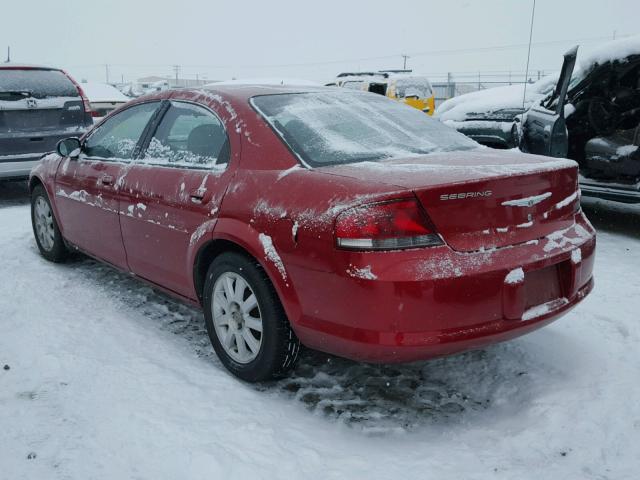 1C3EL46XX4N412206 - 2004 CHRYSLER SEBRING LX RED photo 3