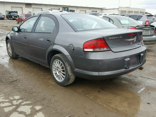 1C3EL46X54N364405 - 2004 CHRYSLER SEBRING LX GRAY photo 3